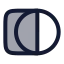 Rectanglecircle icon with duotone rounded style