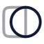 Rectanglecircle icon with twotone rounded style