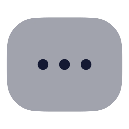 Rectangle Ellipsis Icon in Bulk Rounded style