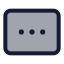 Rectangleellipsis icon with duotone standard style