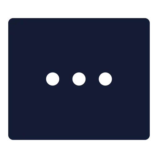 Rectangle Ellipsis Icon in Solid Sharp style