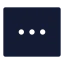 Rectangleellipsis icon with solid sharp style