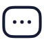 Rectangleellipsis icon with stroke rounded style