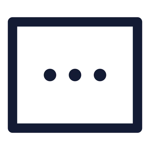 Rectangle Ellipsis Icon in Stroke Sharp style