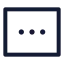 Rectangleellipsis icon with stroke sharp style