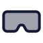 Rectanglegoggles icon with duotone standard style