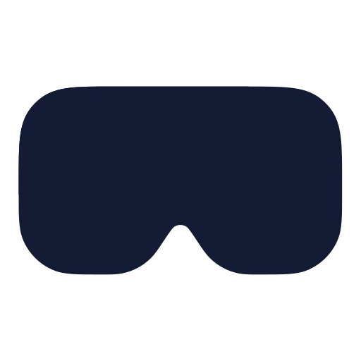 Rectangle Goggles Icon in Solid Rounded style