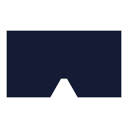 Rectangle Goggles Icon in Solid Sharp style
