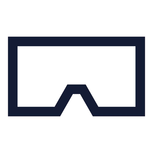 Rectangle Goggles Icon in Stroke Sharp style