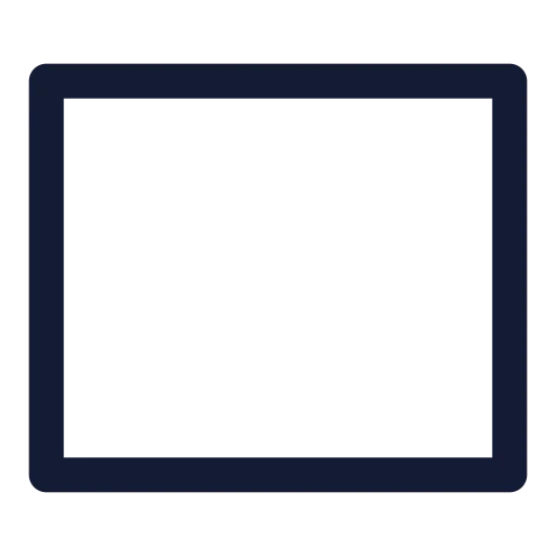 Rectangle Horizontal Icon in Stroke Sharp style
