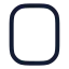 Rectanglevertical icon with stroke rounded style