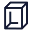 Rectangular icon with stroke sharp style