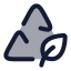 Recycle icon with duotone rounded style