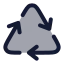 Recycle icon with duotone rounded style
