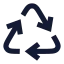 Recycle icon with solid sharp style