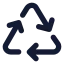 Recycle icon with solid standard style