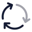 Recycle icon with twotone rounded style