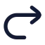 Redo icon with solid rounded style