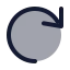 Redo icon with duotone standard style