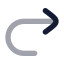 Redo icon with bulk rounded style