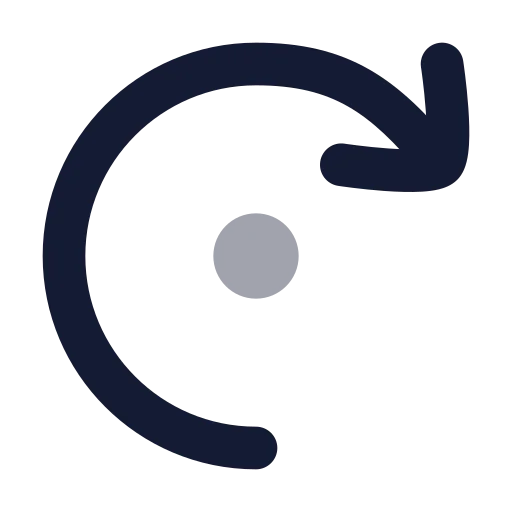 Redo Dot Icon in Bulk Rounded style