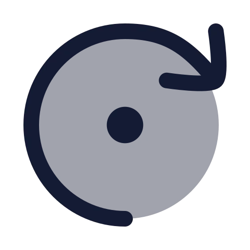 Redo Dot Icon in Duotone Rounded style