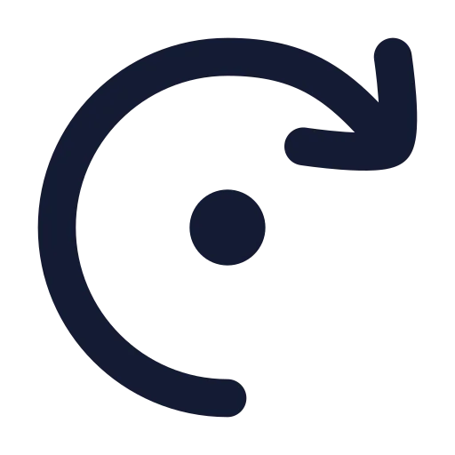 Redo Dot Icon in Solid Rounded style