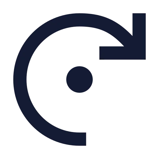 Redo Dot Icon in Solid Sharp style