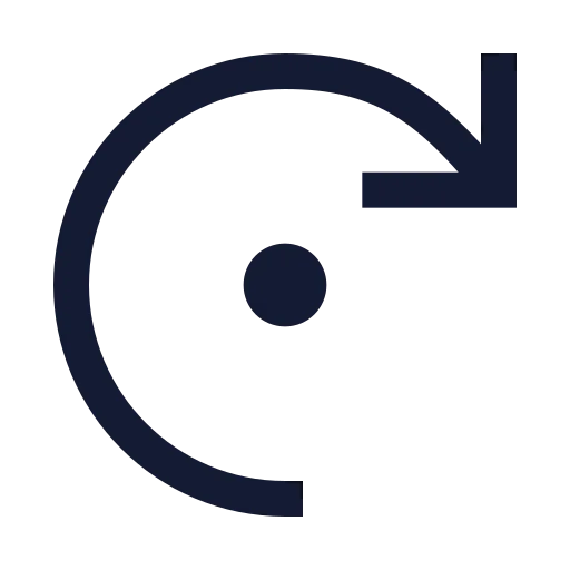 Redo Dot Icon in Stroke Sharp style