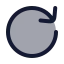 Redo icon with duotone rounded style