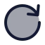 Redo icon with duotone standard style