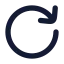 Redo icon with solid rounded style