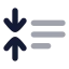 Reduceparagraph icon with bulk rounded style