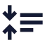 Reduceparagraph icon with solid sharp style