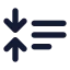 Reduceparagraph icon with solid standard style