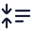 Reduceparagraph icon with stroke rounded style
