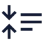 Reduceparagraph icon with stroke sharp style