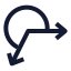 Reflex icon with stroke sharp style