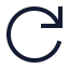 Refresh icon with stroke sharp style