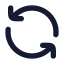 Refresh icon with solid rounded style