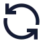 Refresh icon with solid sharp style