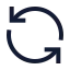 Refresh icon with stroke sharp style