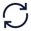 Refresh icon with stroke sharp style