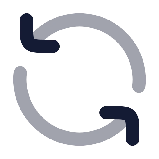 Refresh Ccw Icon in Bulk Rounded style