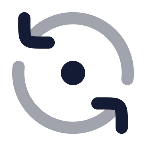 Refresh Ccw Dot Icon in Bulk Rounded style