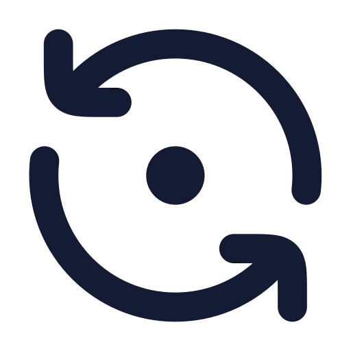 Refresh Ccw Dot Icon in Solid Rounded style