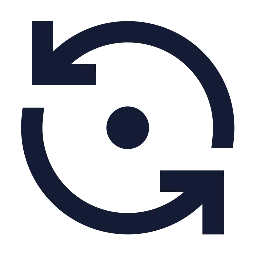 Refresh Ccw Dot Icon in Solid Sharp style