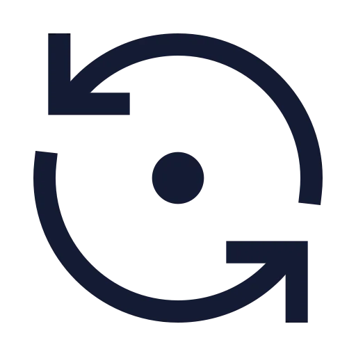 Refresh Ccw Dot Icon in Stroke Sharp style