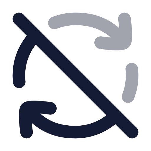 Refresh Cw Off Icon in Bulk Rounded style