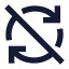 Refreshcwoff icon with solid sharp style